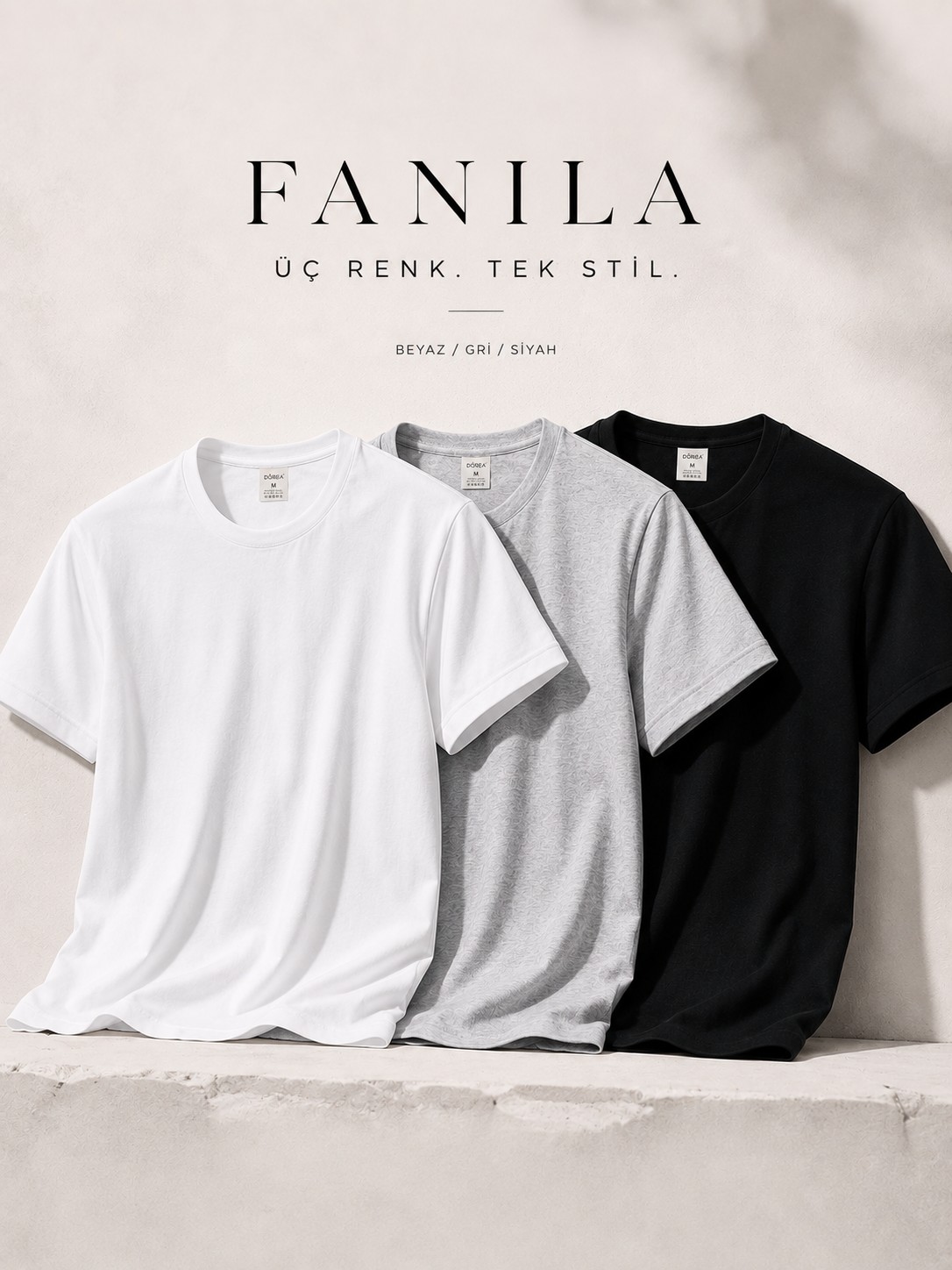 Dorea üçlü fanila paketi
