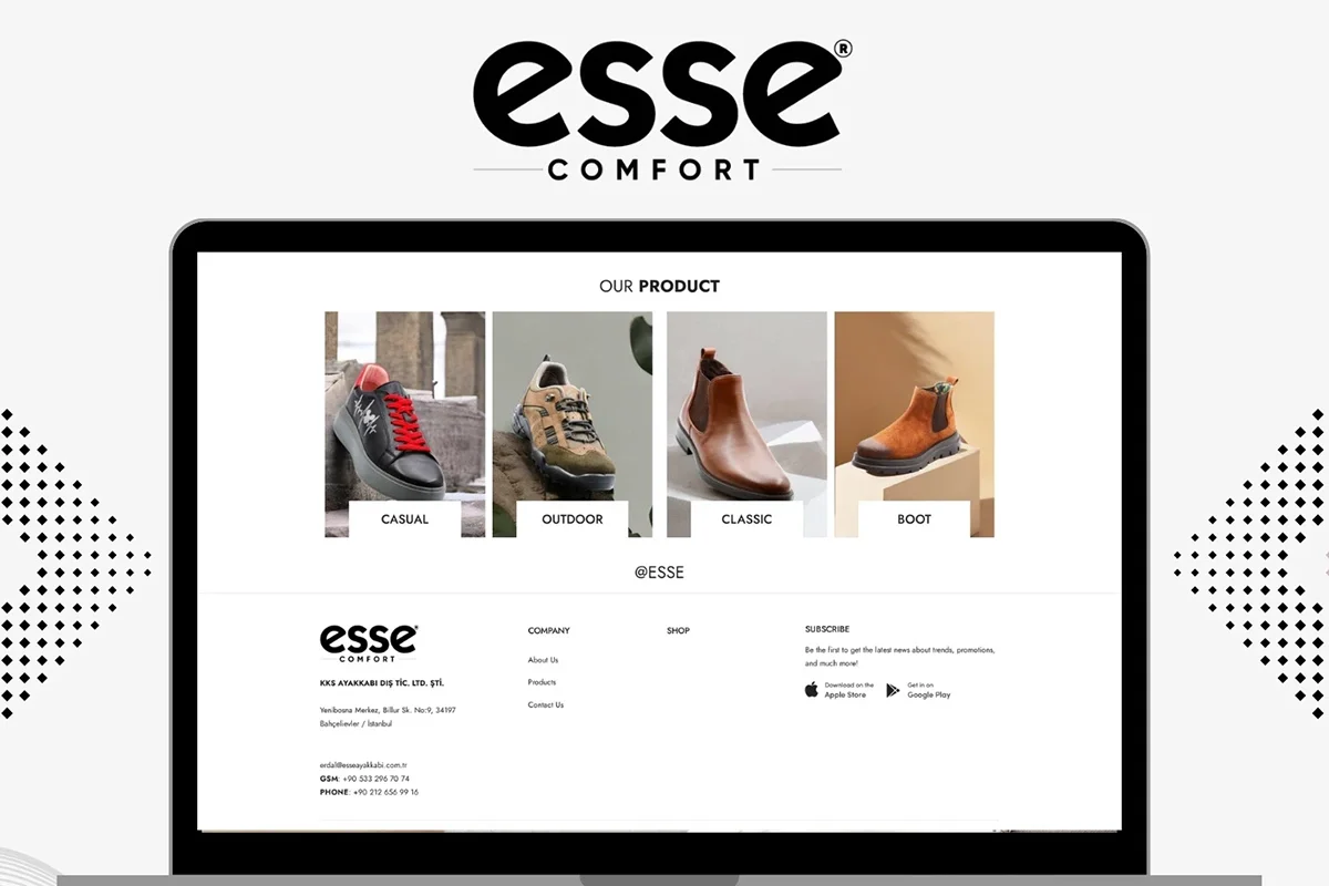 Esse Shoes WordPress Web Tasarımı