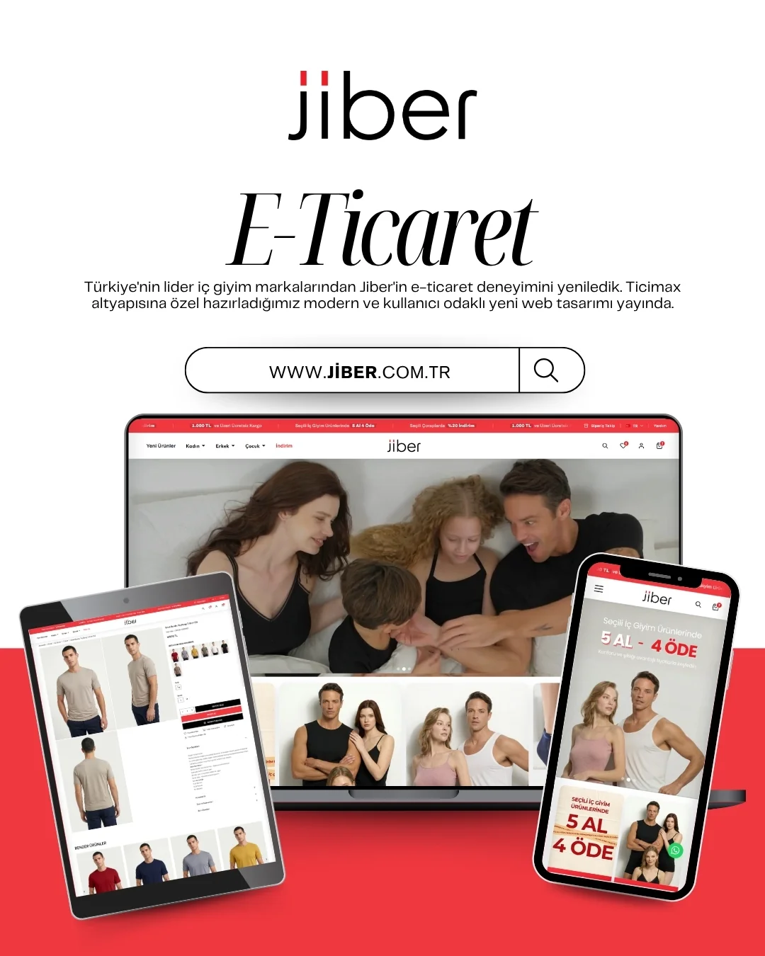 Jiber E-Ticaret Tasarım Yenileme
