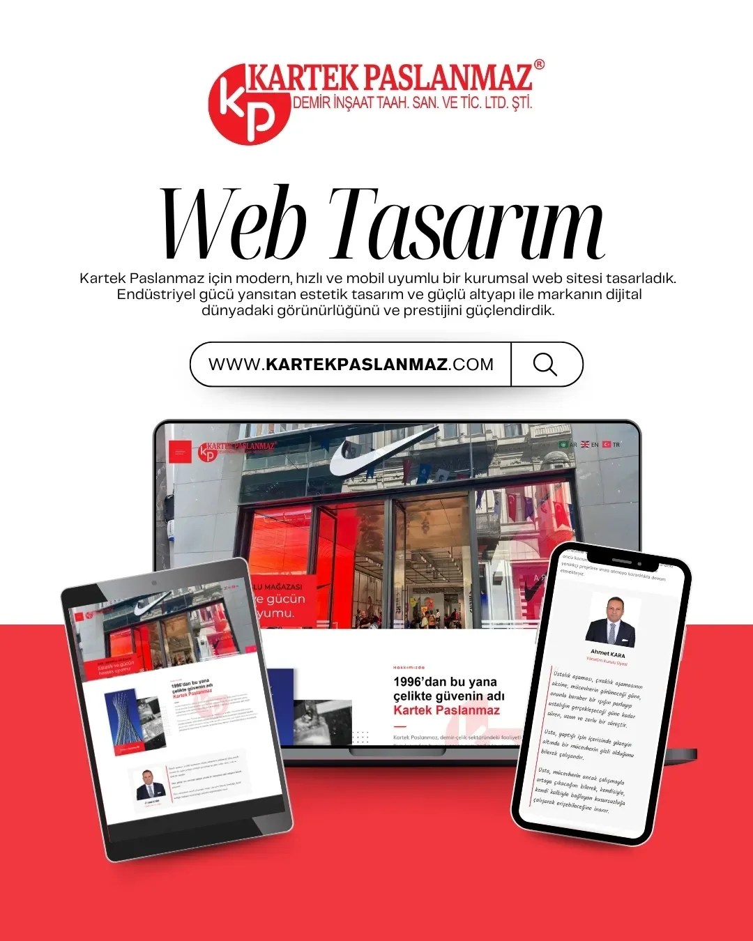 Kartek Paslanmaz Web Tasarım Hizmeti