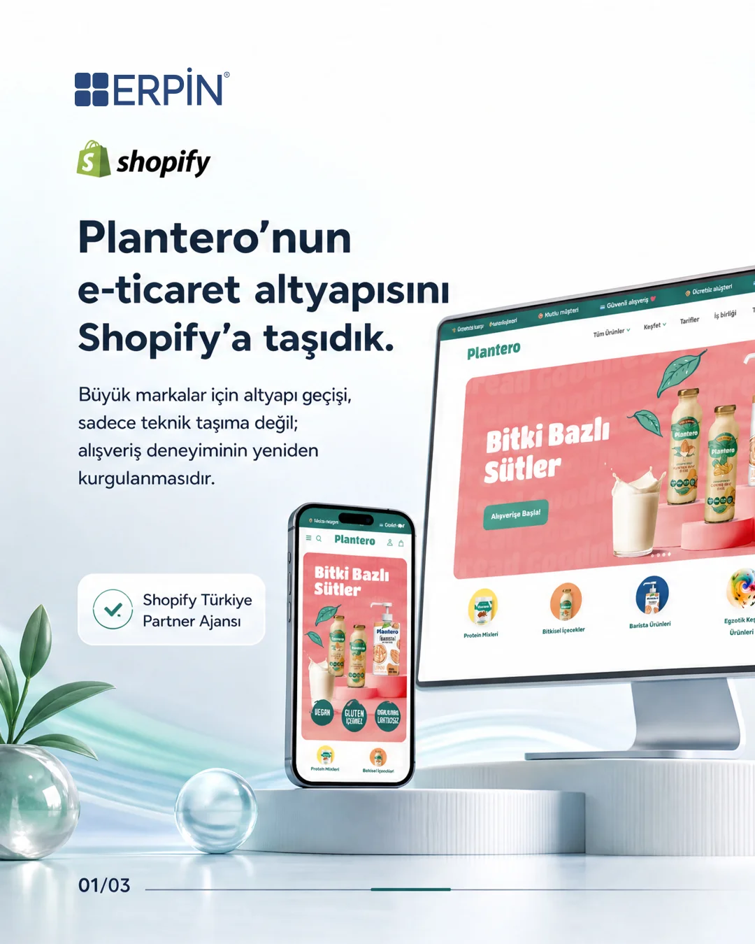 Plantero Shopify E-Ticaret Altyapı Geçişi