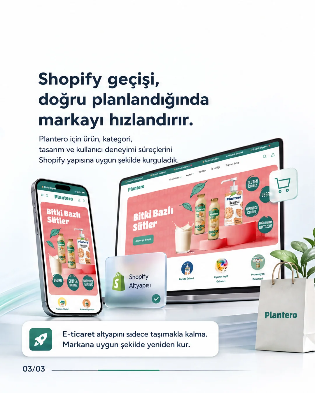 Plantero Shopify E-Ticaret Altyapı Geçişi