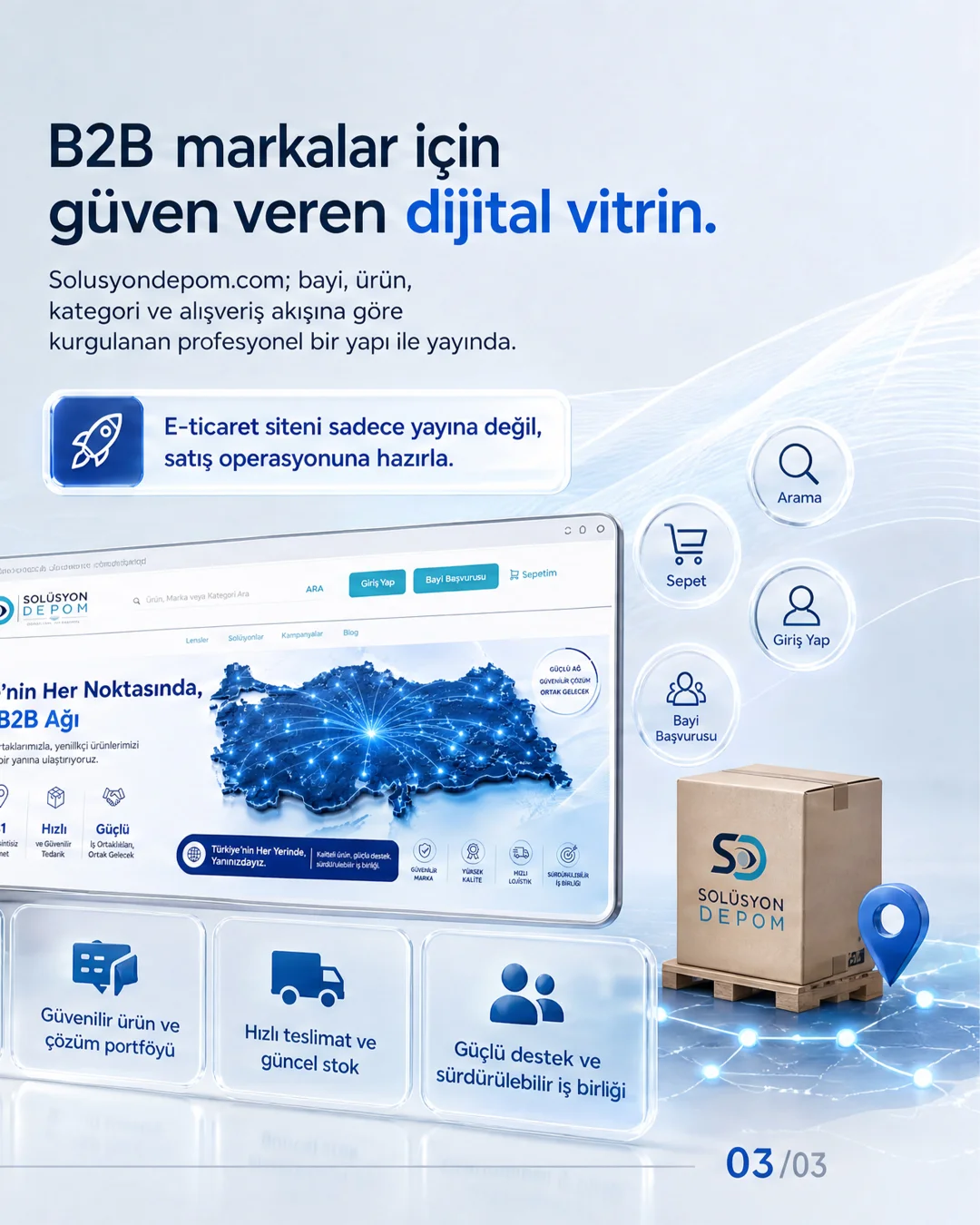 Solüsyon Depom B2B E-Ticaret Web Sitesi Tasarımı